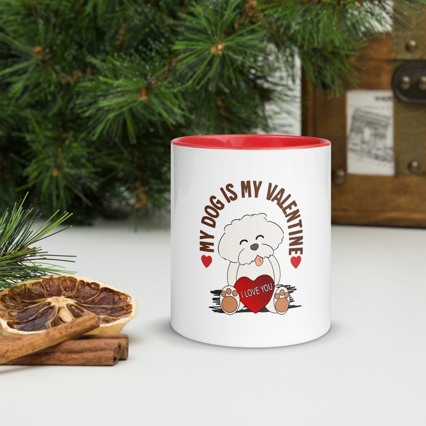 Cheeky Bichon Cute Funny My Dog is My Valentine Mug
