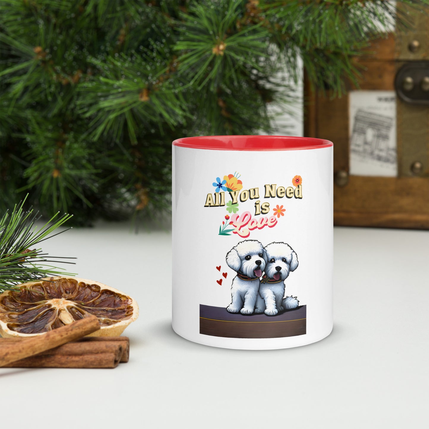 Cute Valentine's Day Mug with Color Inside