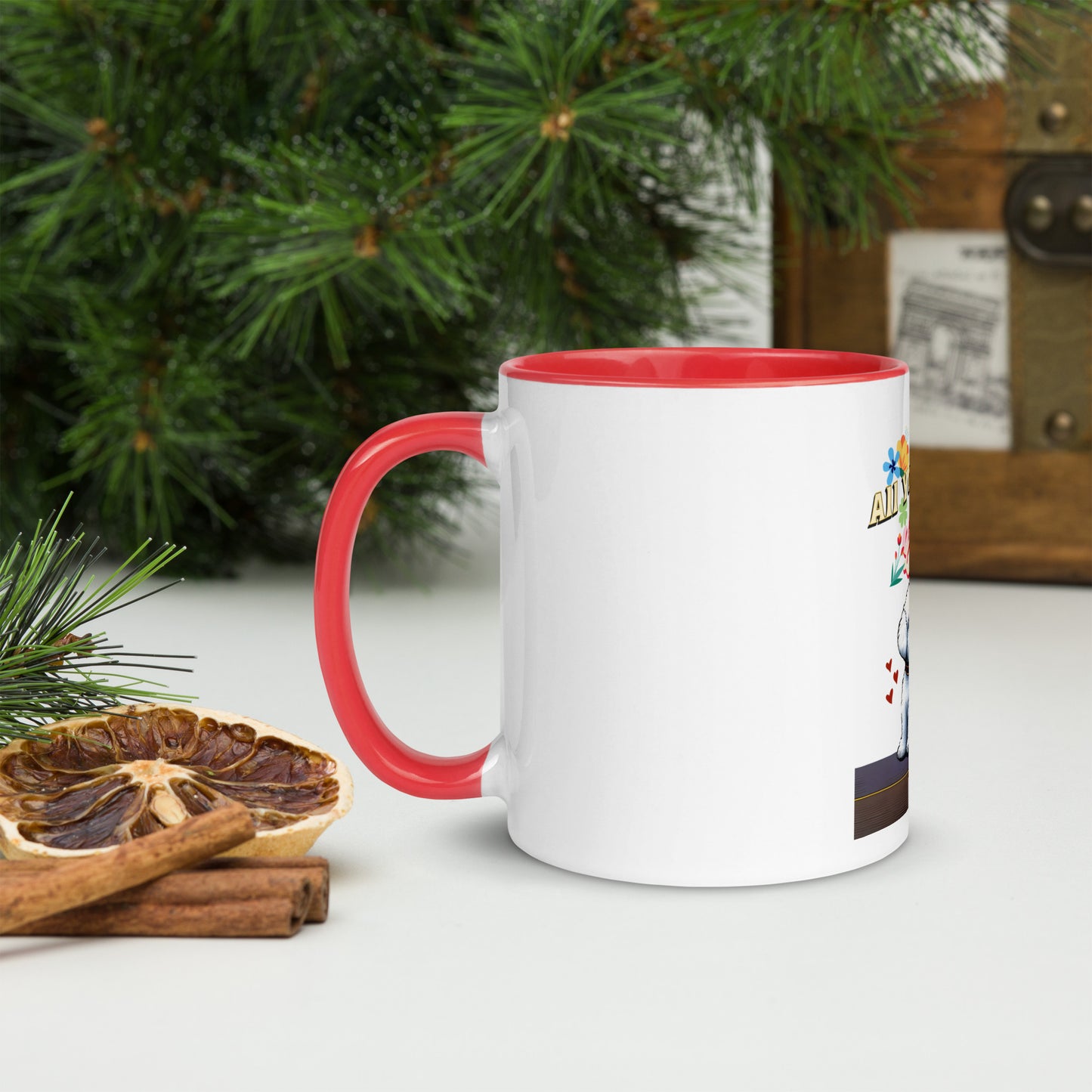 Cute Valentine's Day Mug with Color Inside