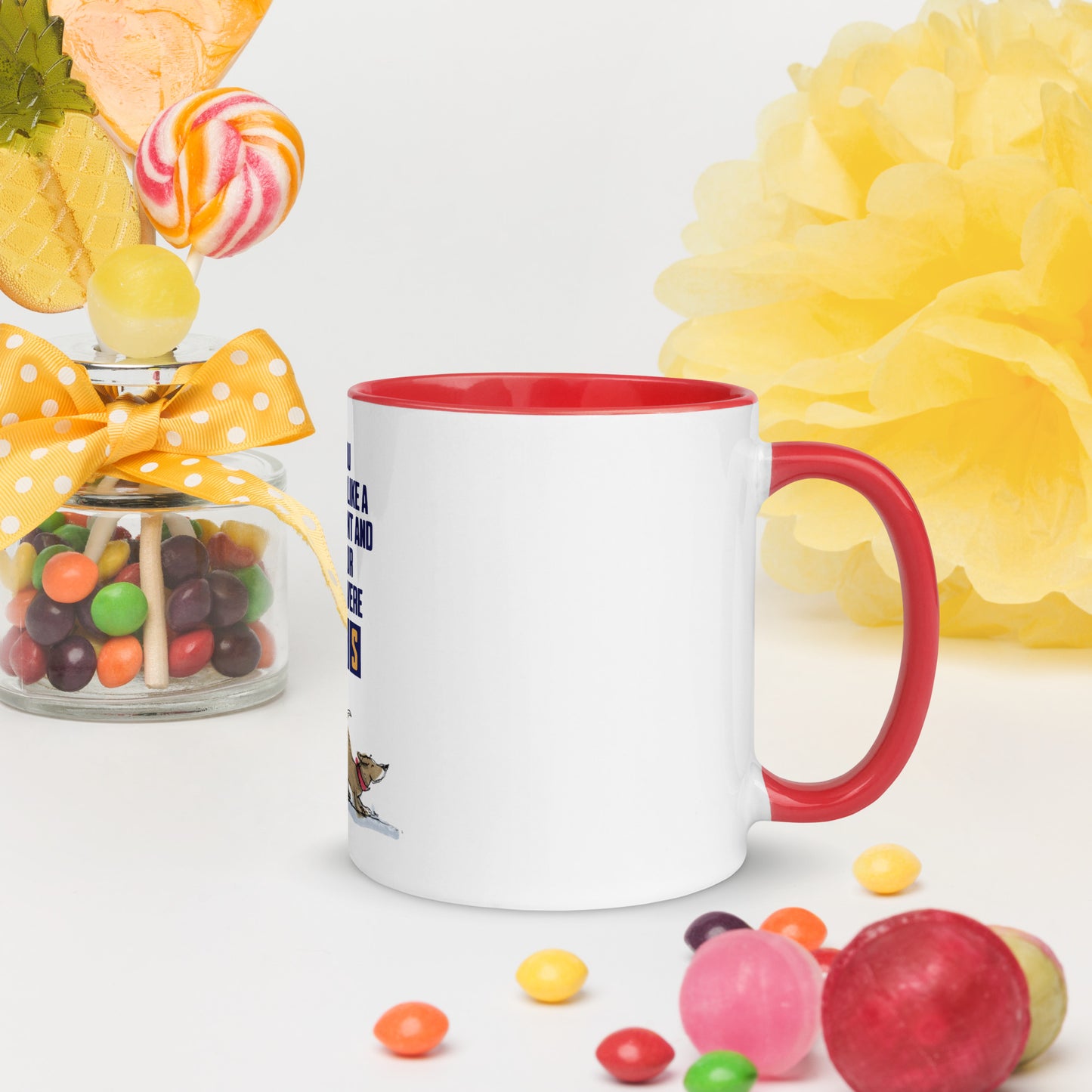 Funny Dog Meme Mug with Color Inside