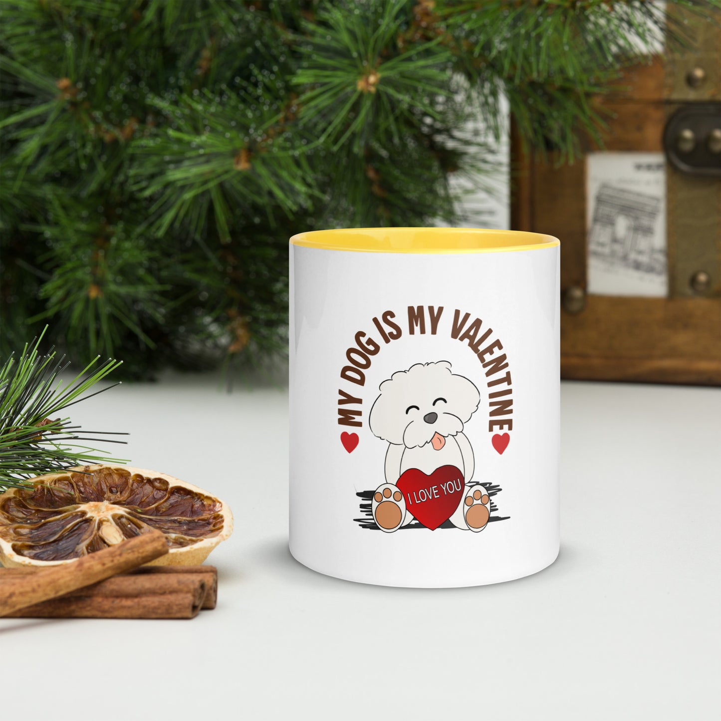 Cheeky Bichon Cute Funny My Dog is My Valentine Mug
