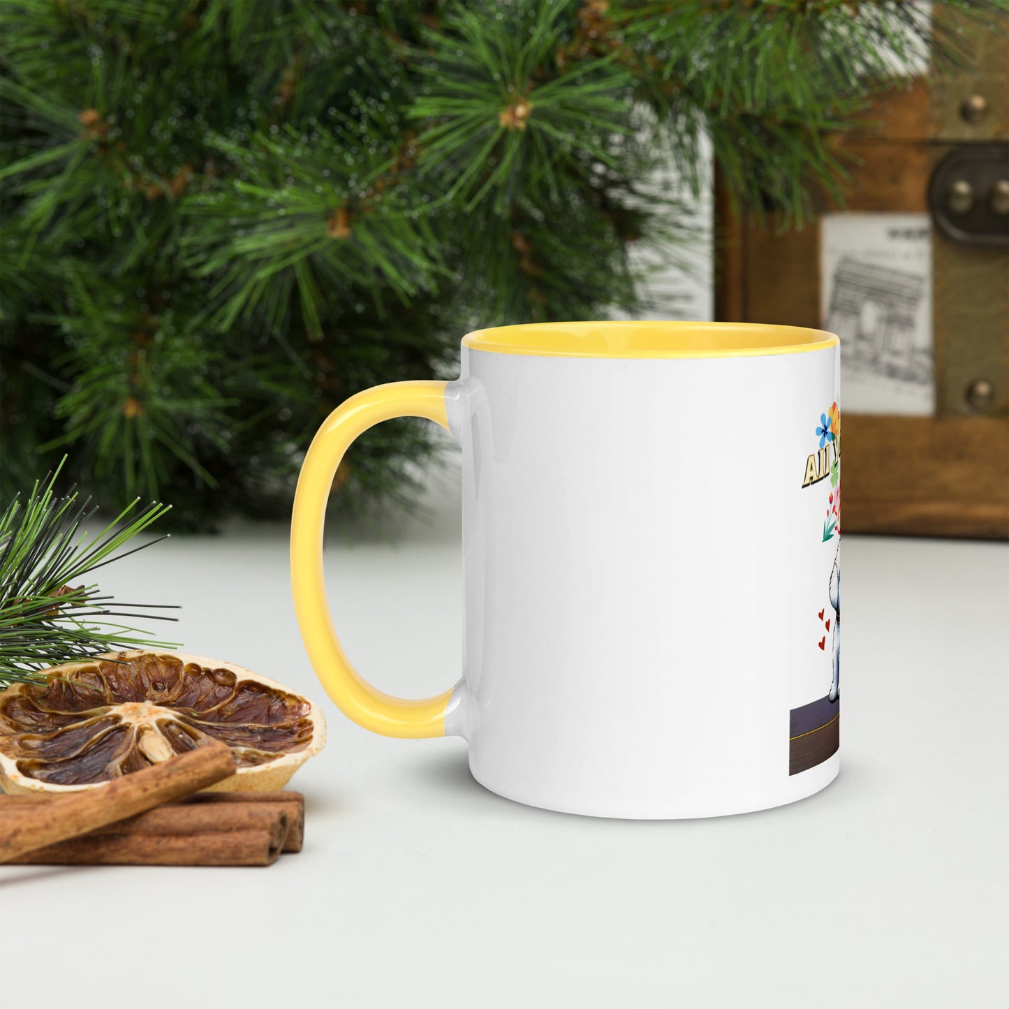 Cute Valentine's Day Mug with Color Inside