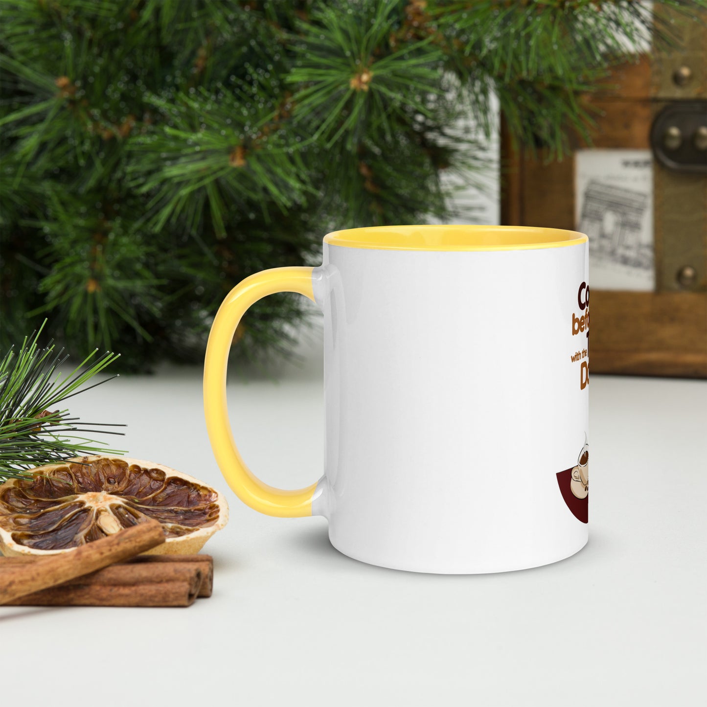 Cheeky Bichon Cute Coffee before Talkie Mug with Color Inside