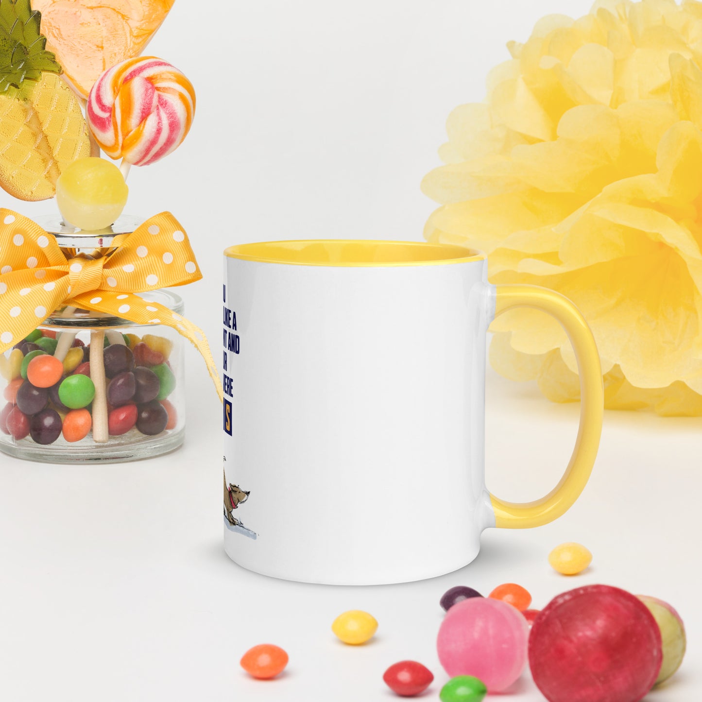 Funny Dog Meme Mug with Color Inside