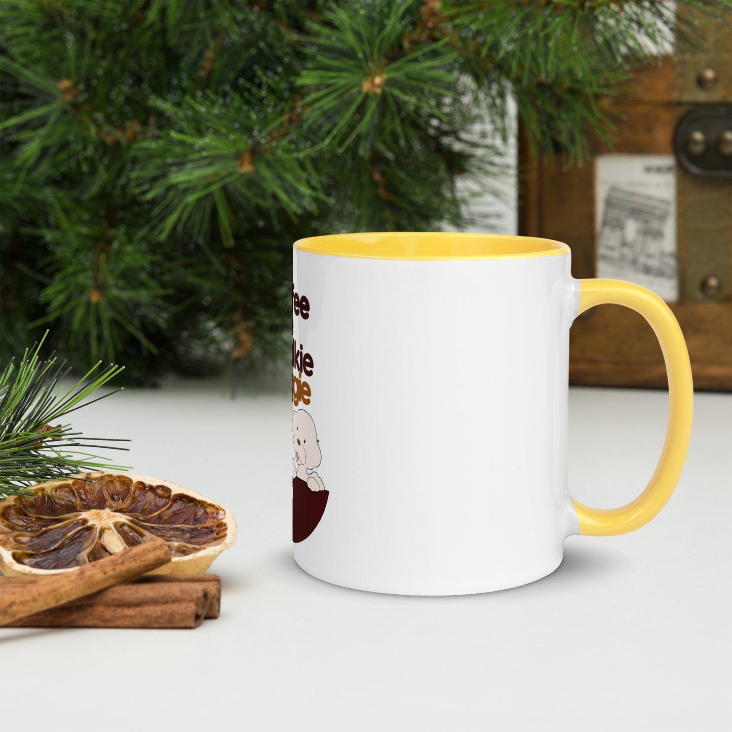 Cheeky Bichon Cute Coffee before Talkie Mug with Color Inside